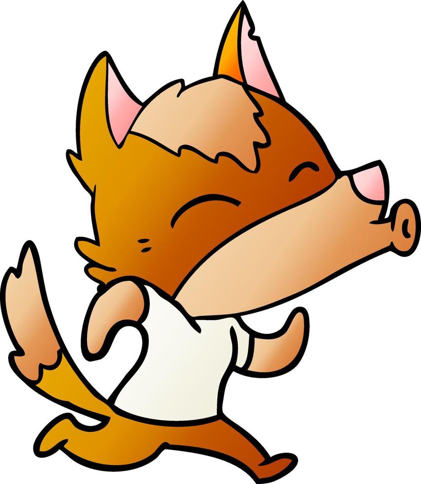 fox cartoon character vector