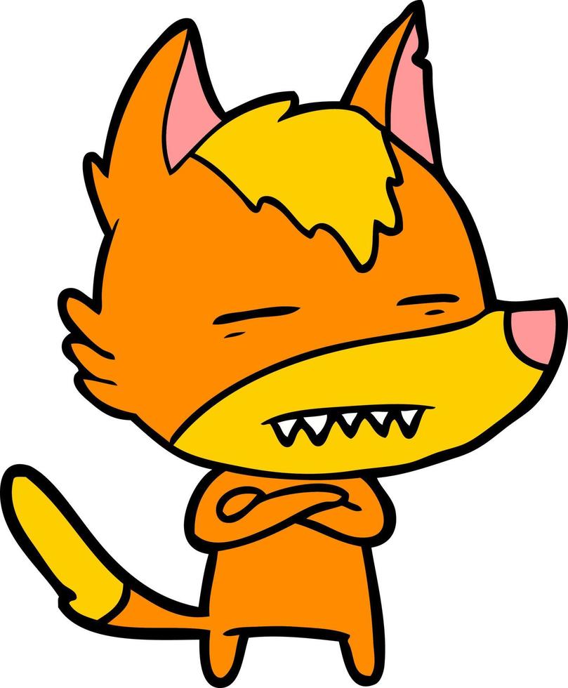 fox cartoon character vector