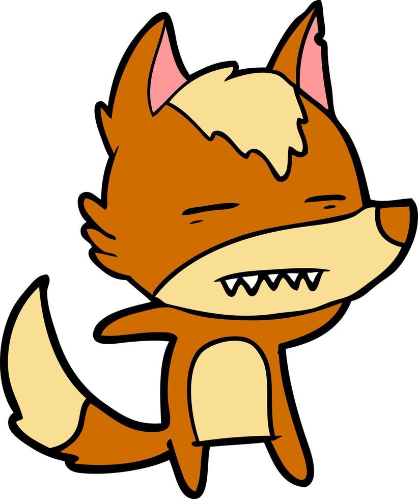 fox cartoon character vector