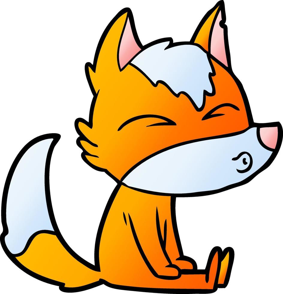 fox cartoon character vector