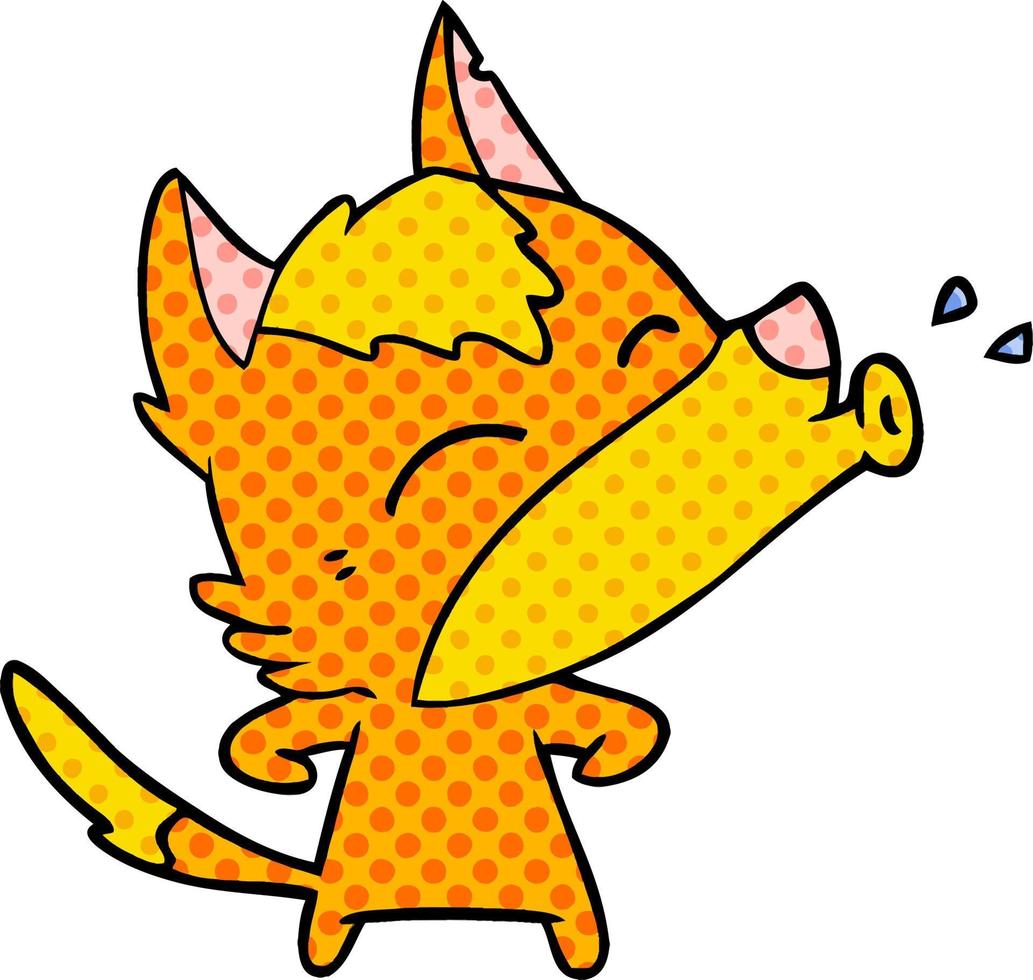 fox cartoon character vector
