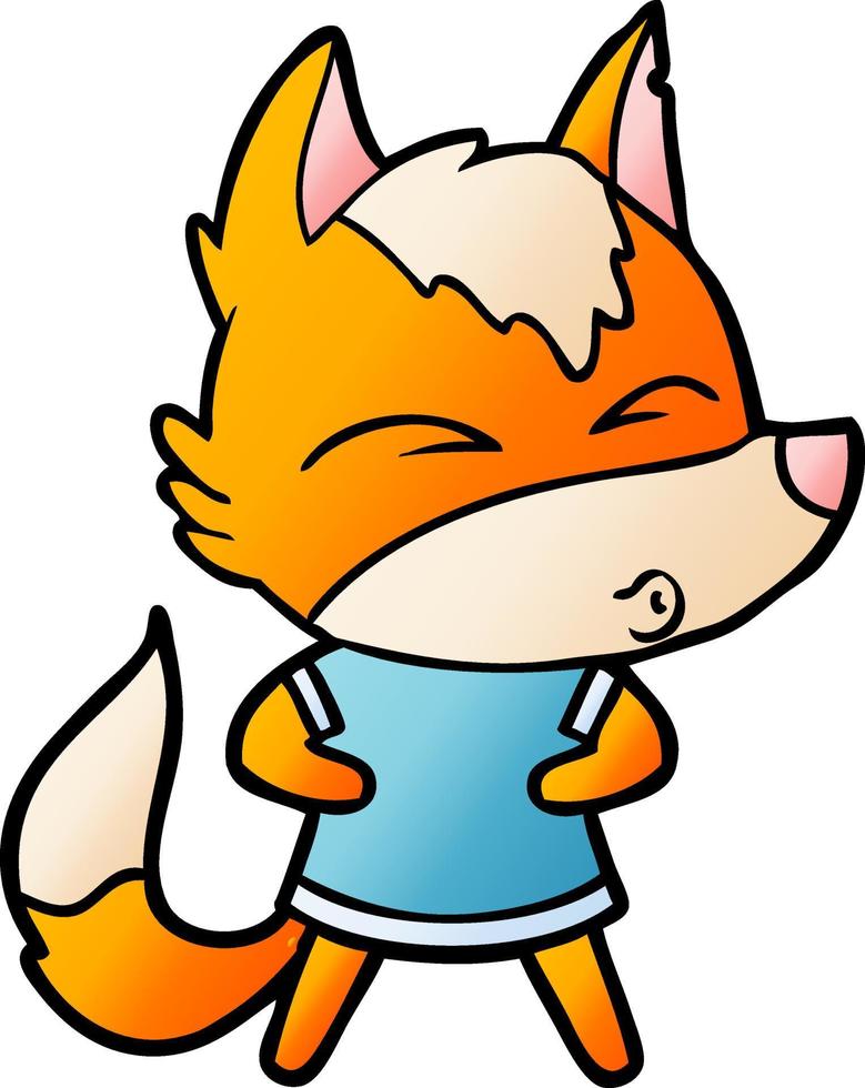 fox cartoon character vector