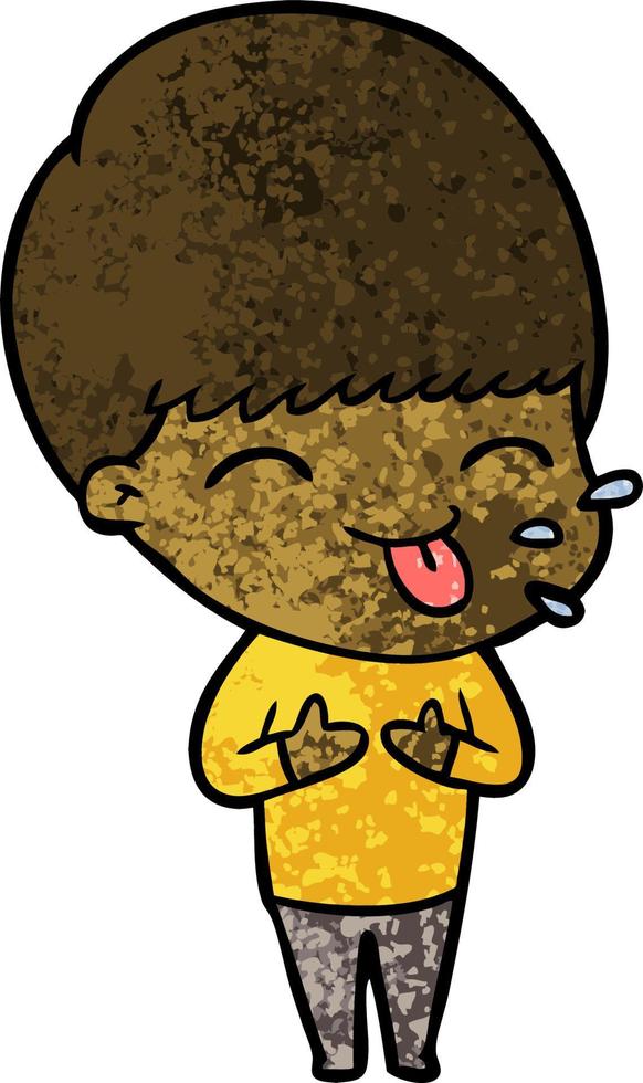 funny cartoon boy vector
