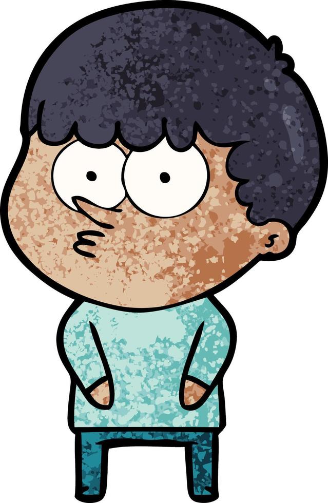 niño curioso de dibujos animados vector