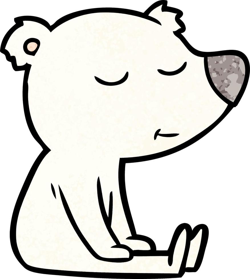 happy polar bear cartoon vector