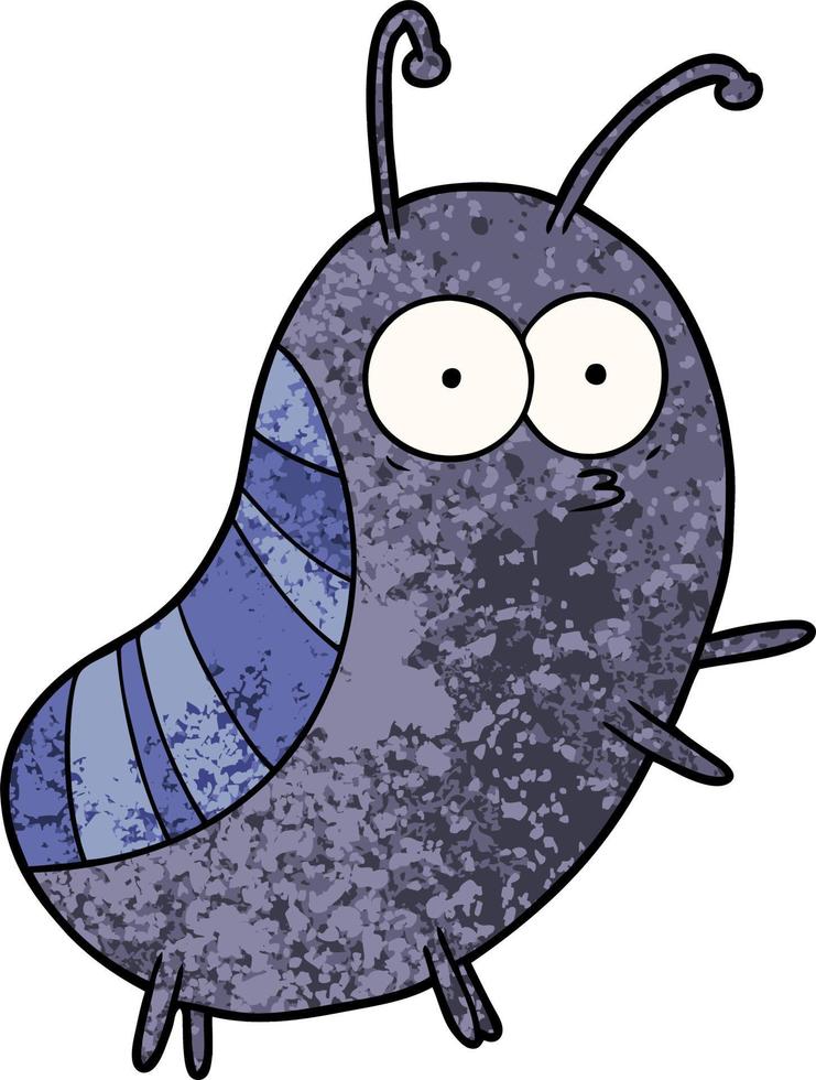 funny cartoon beetle vector