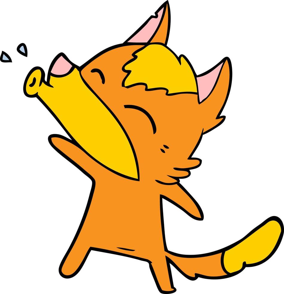 fox cartoon character vector