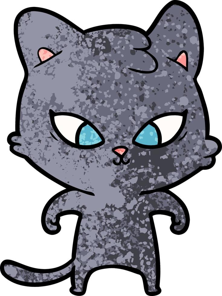 lindo gato de dibujos animados vector