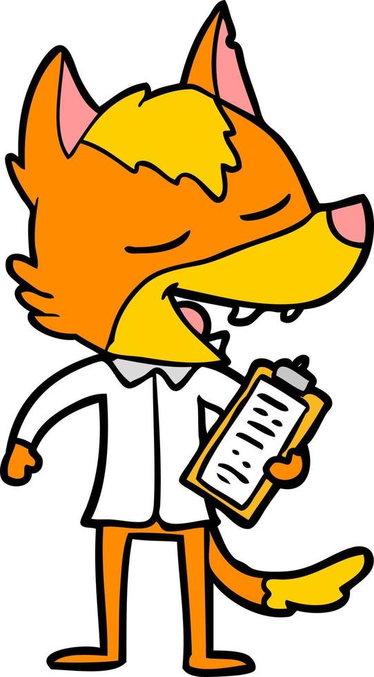 fox cartoon character vector