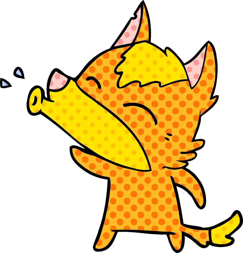 fox cartoon character vector