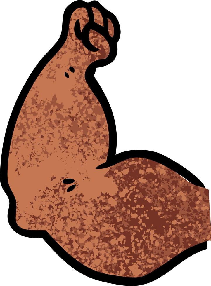 cartoon strong arm vector