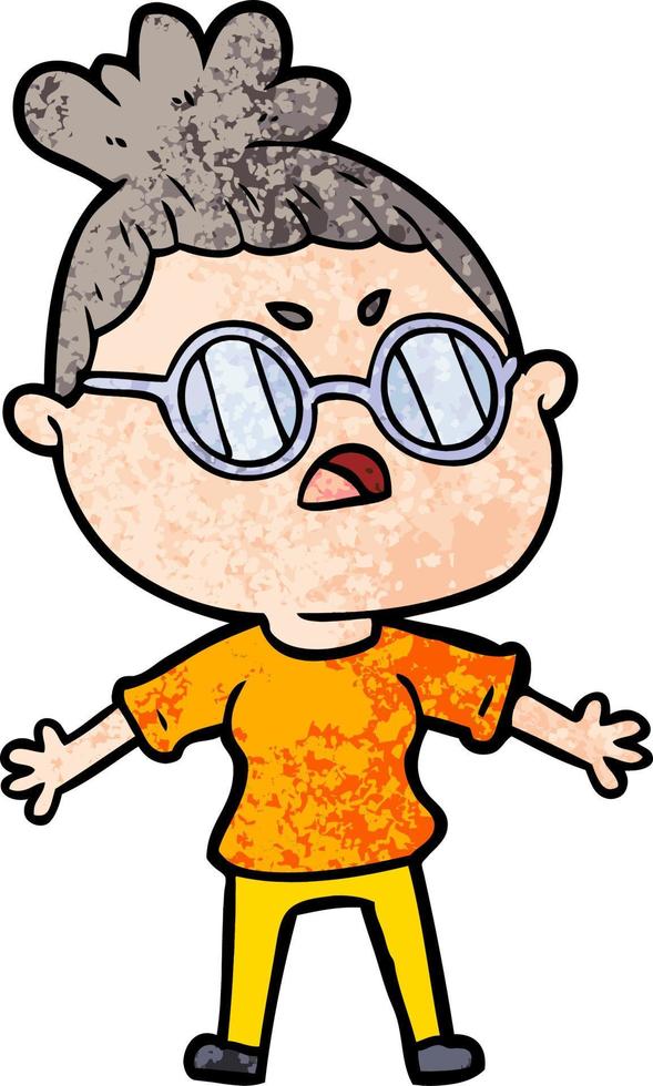 cartoon annoyed woman vector