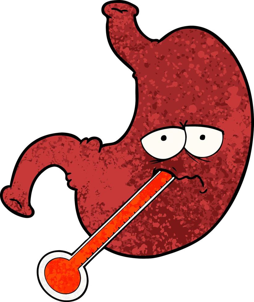 cartoon upset stomach 12368366 Vector Art at Vecteezy