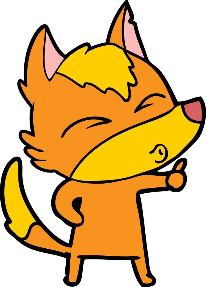 fox cartoon character vector