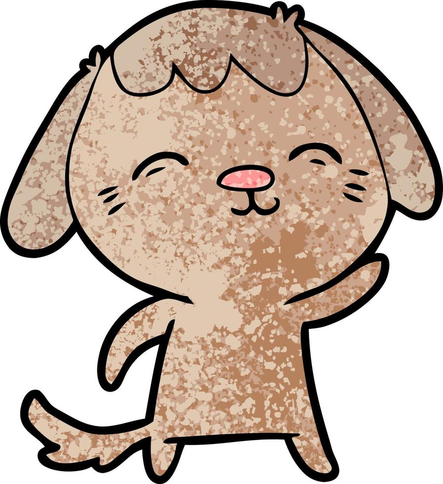happy cartoon dog vector