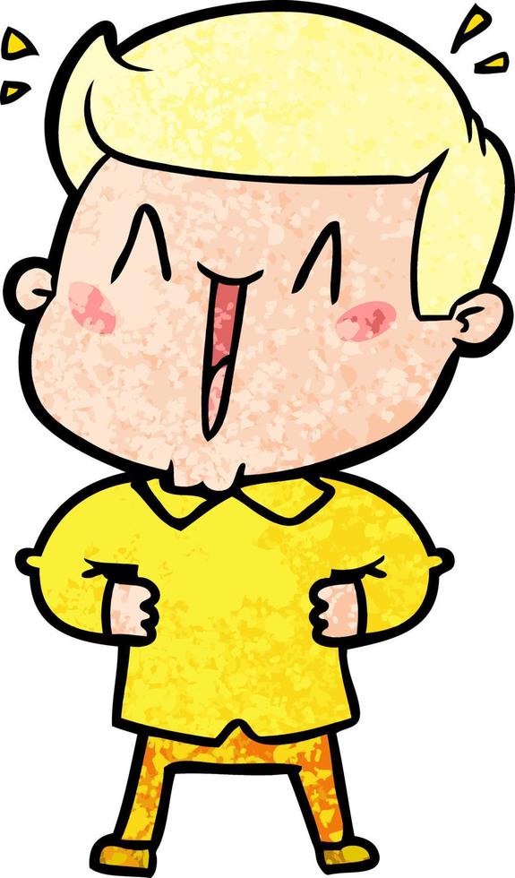 cartoon excited man vector
