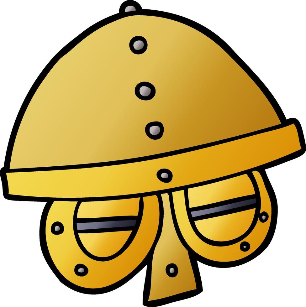 cartoon medieval helmet vector