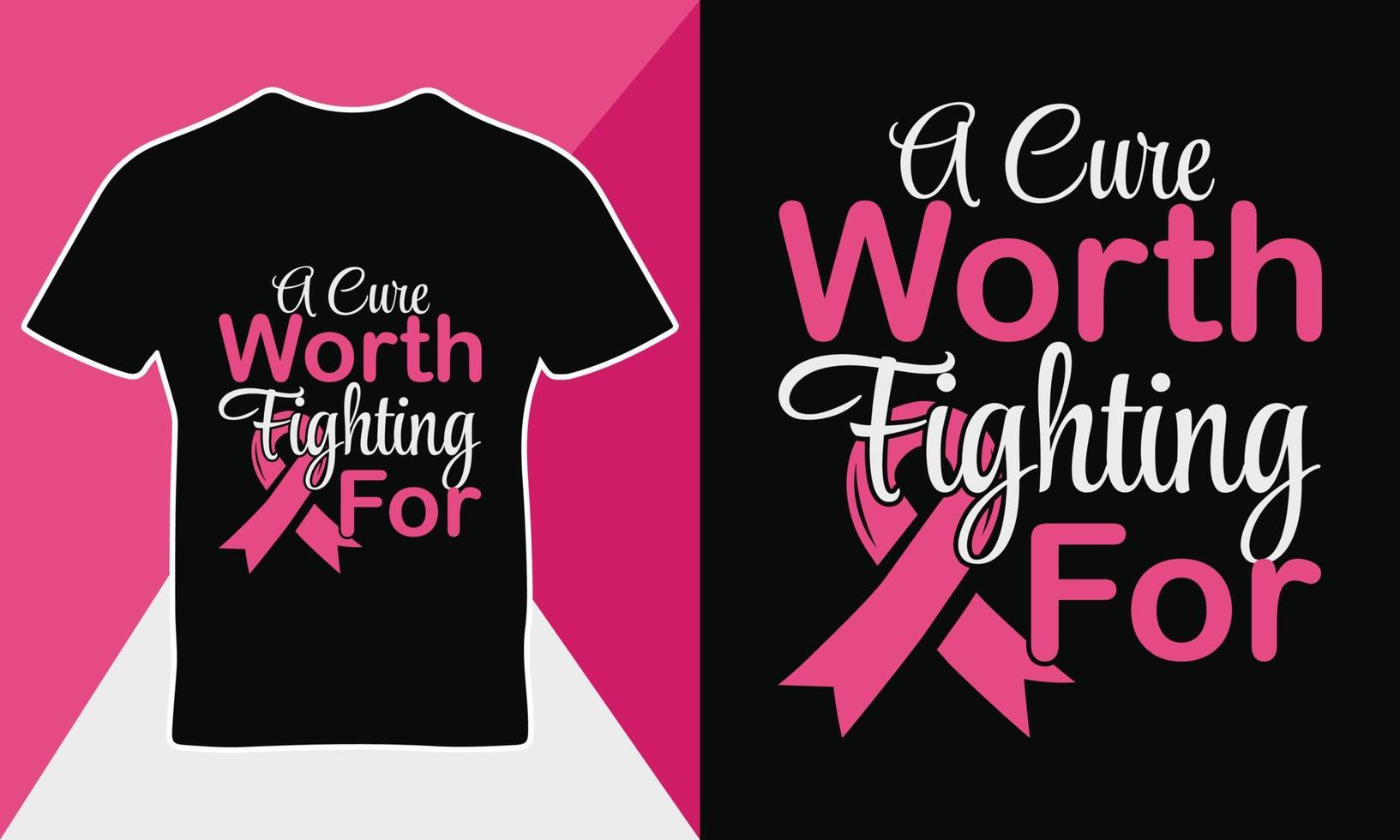 Breast cancer awareness quote t-shirt design template vector