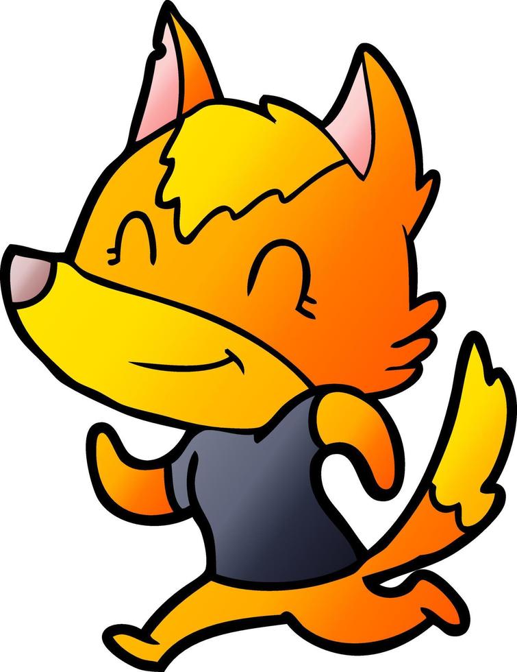 fox cartoon character vector