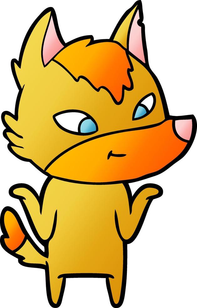 fox cartoon character vector