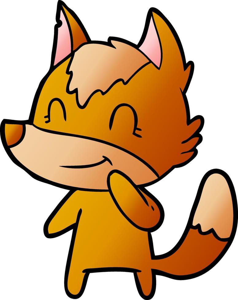 fox cartoon character vector