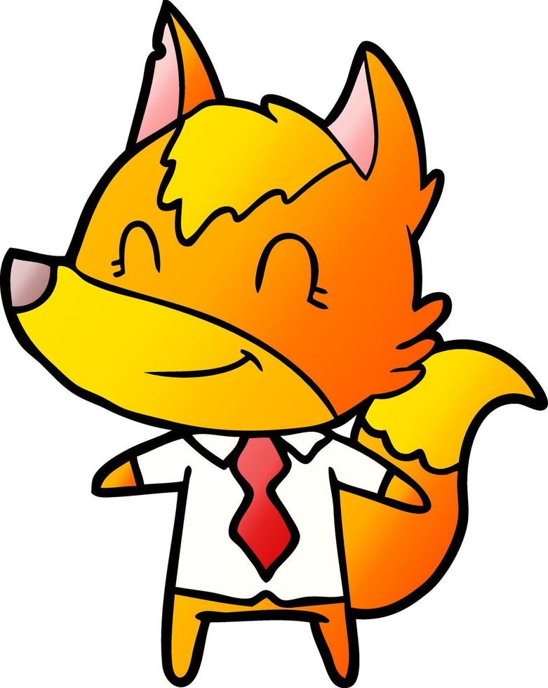 fox cartoon character vector