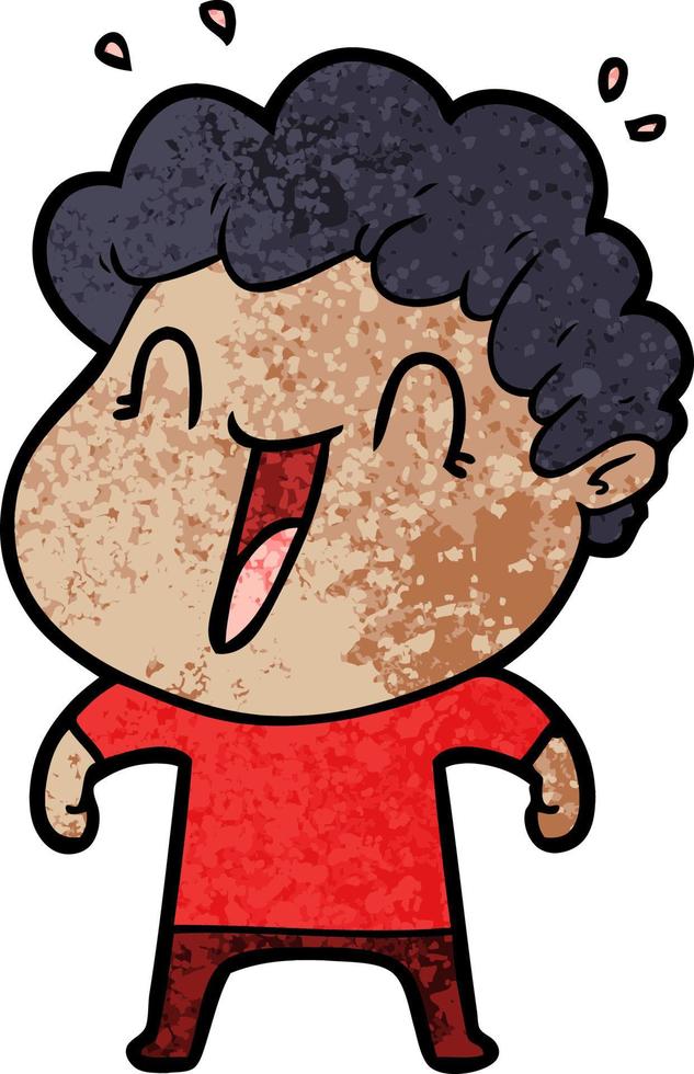 hombre feliz de dibujos animados vector