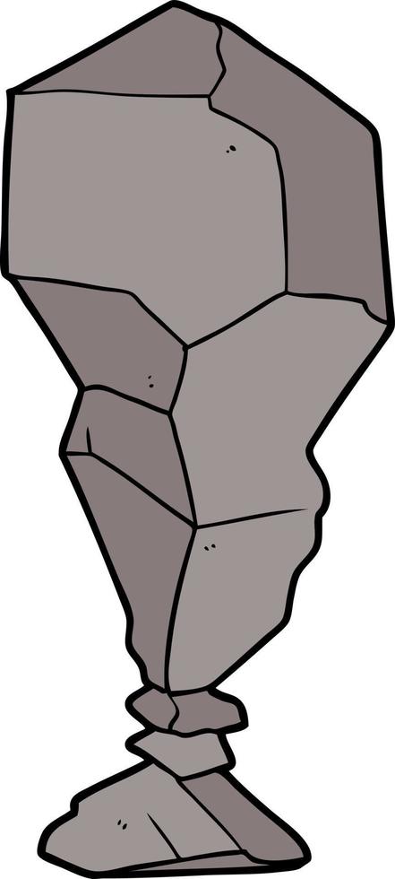 cartoon balancing rock vector