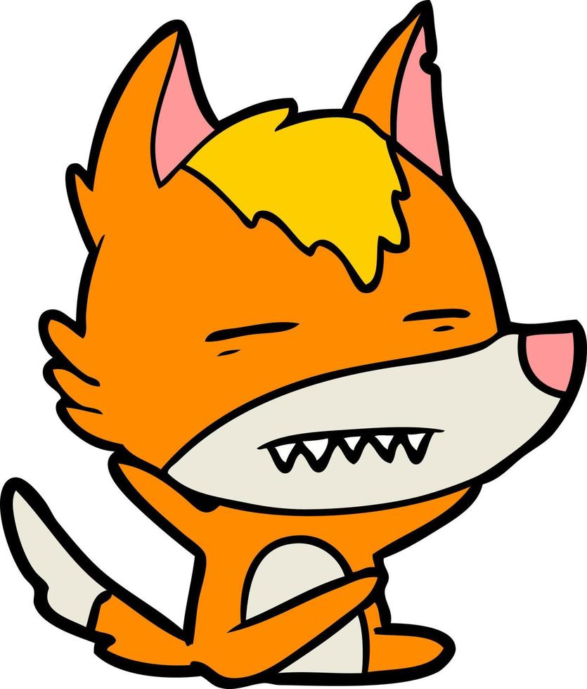 fox cartoon character vector