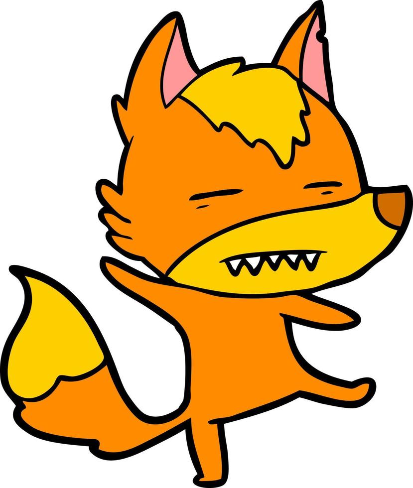 fox cartoon character vector