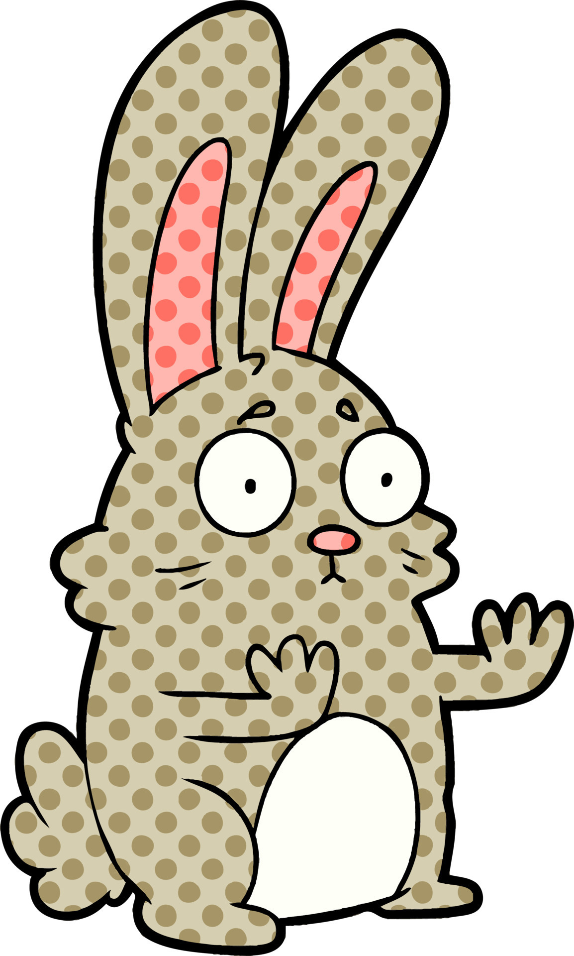 cartoon scared rabbit 12368934 Vector Art at Vecteezy