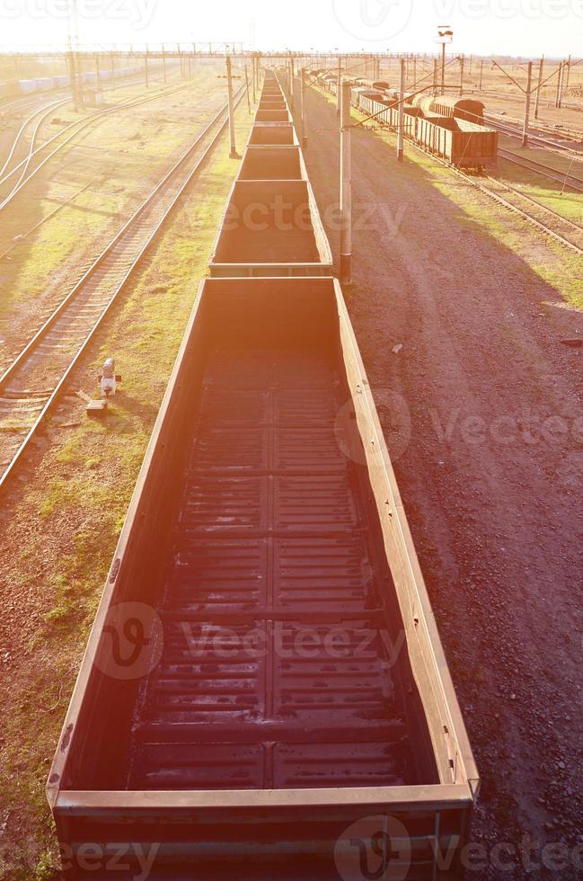 Sunny railway landscape photo