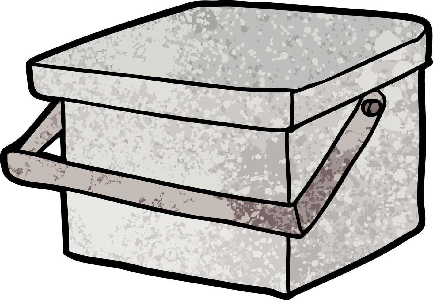 cartoon tub with handle vector