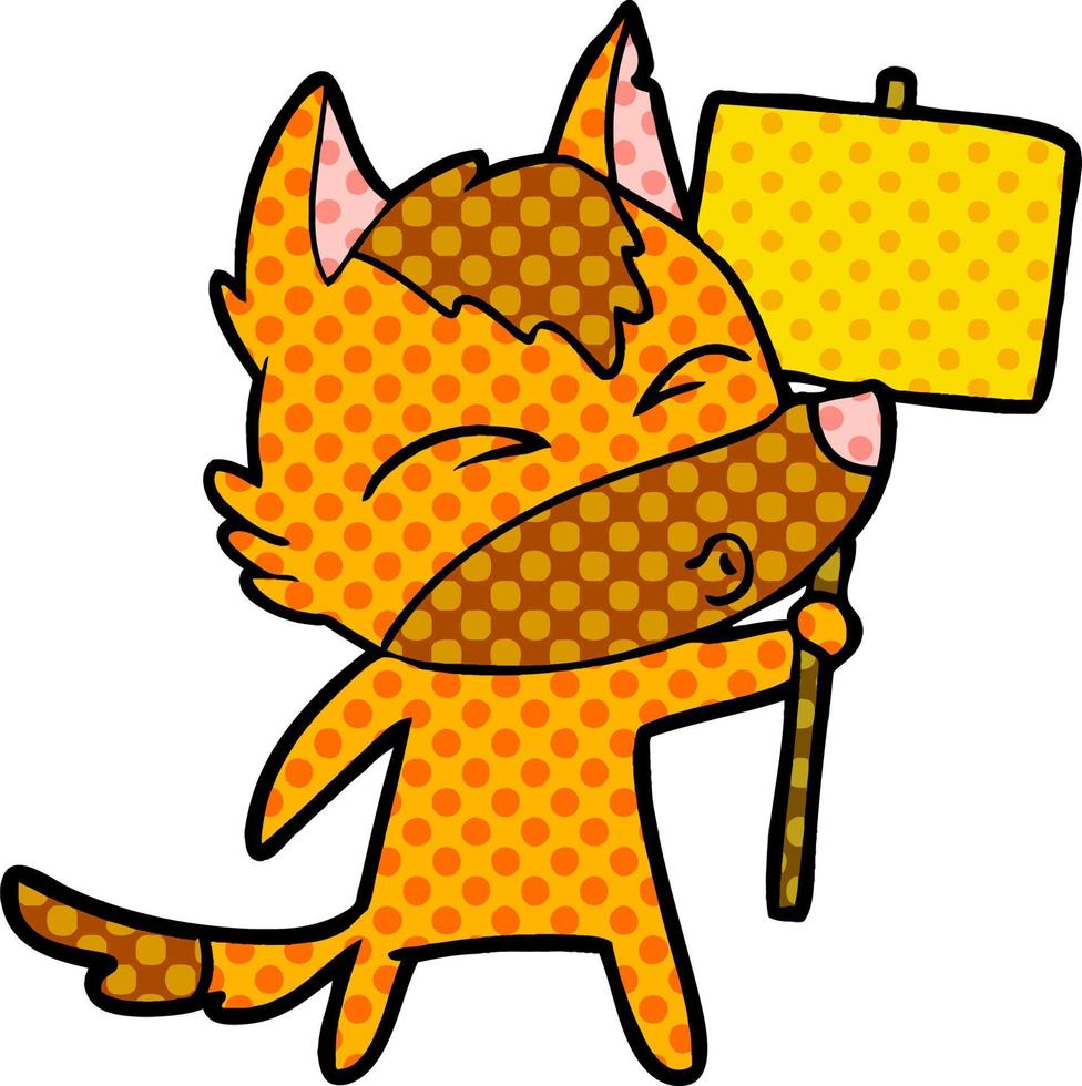 fox cartoon character vector