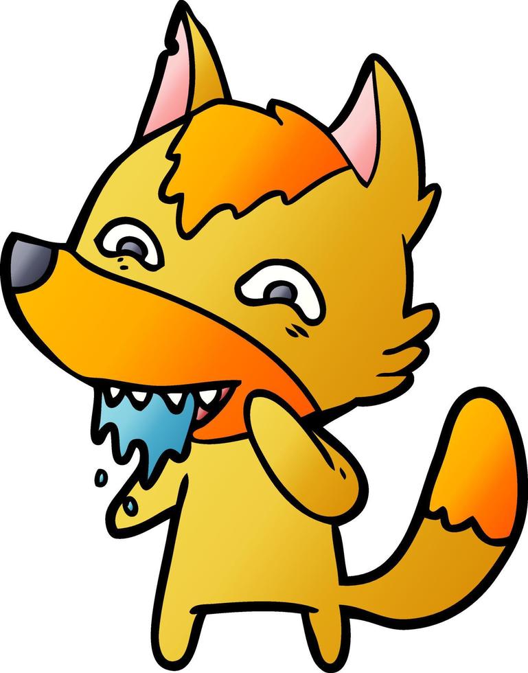 fox cartoon character vector