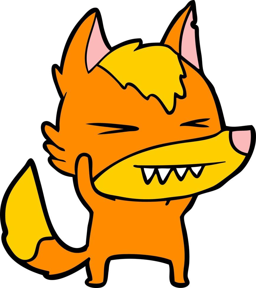 fox cartoon character vector