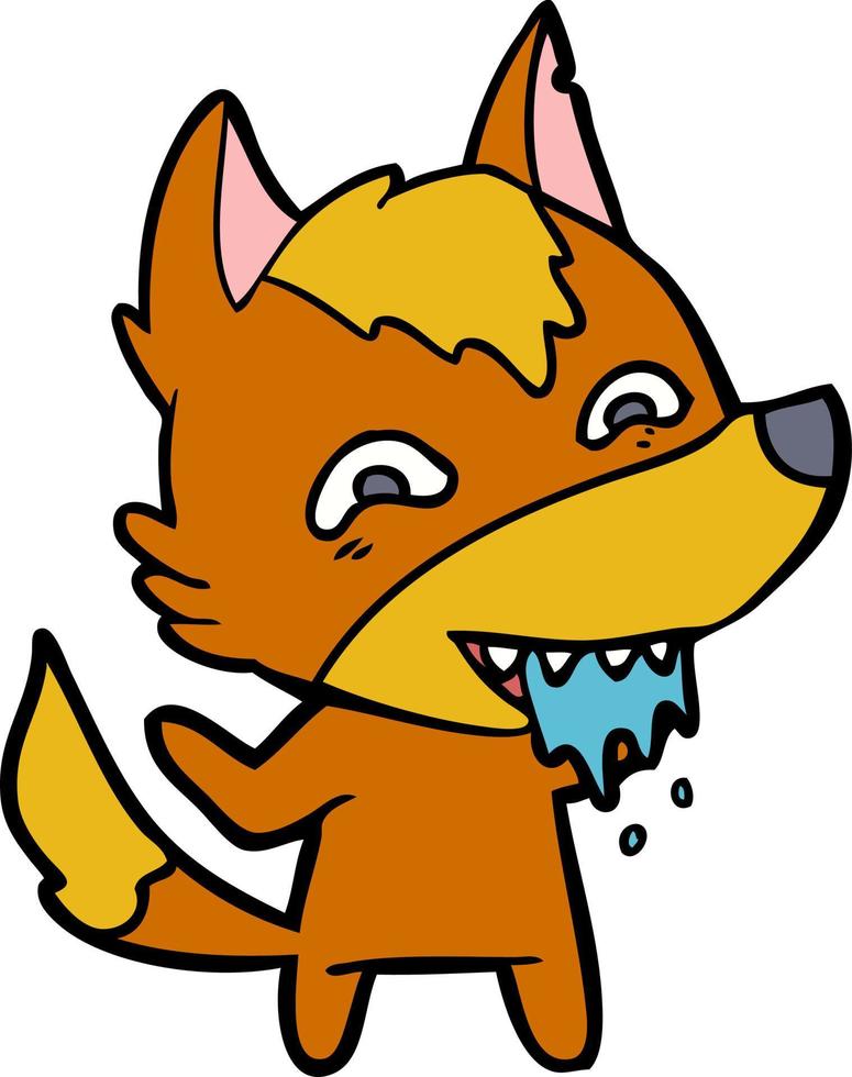 fox cartoon character vector