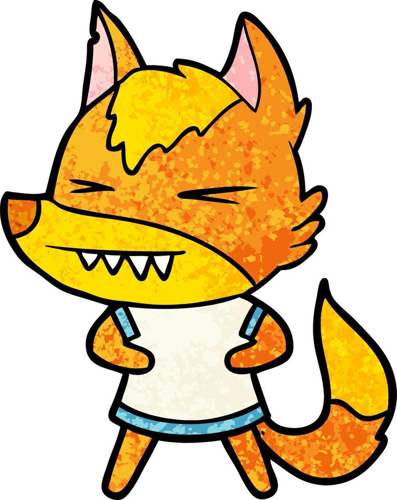 fox cartoon character vector