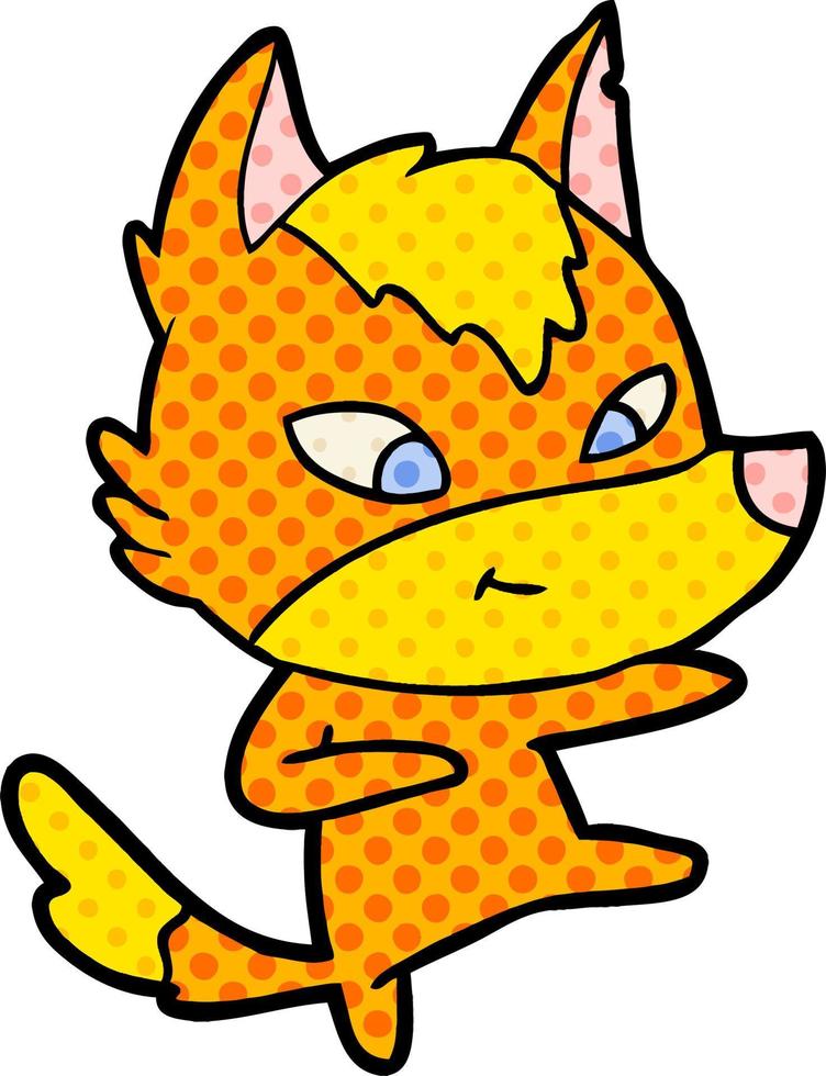fox cartoon character vector