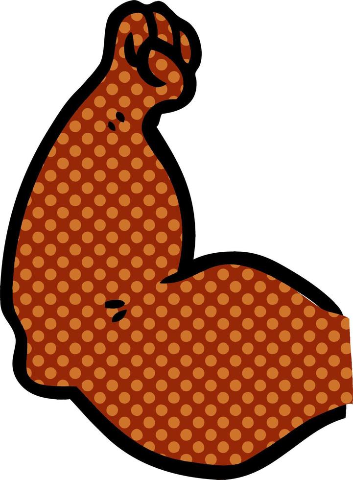 cartoon strong arm vector
