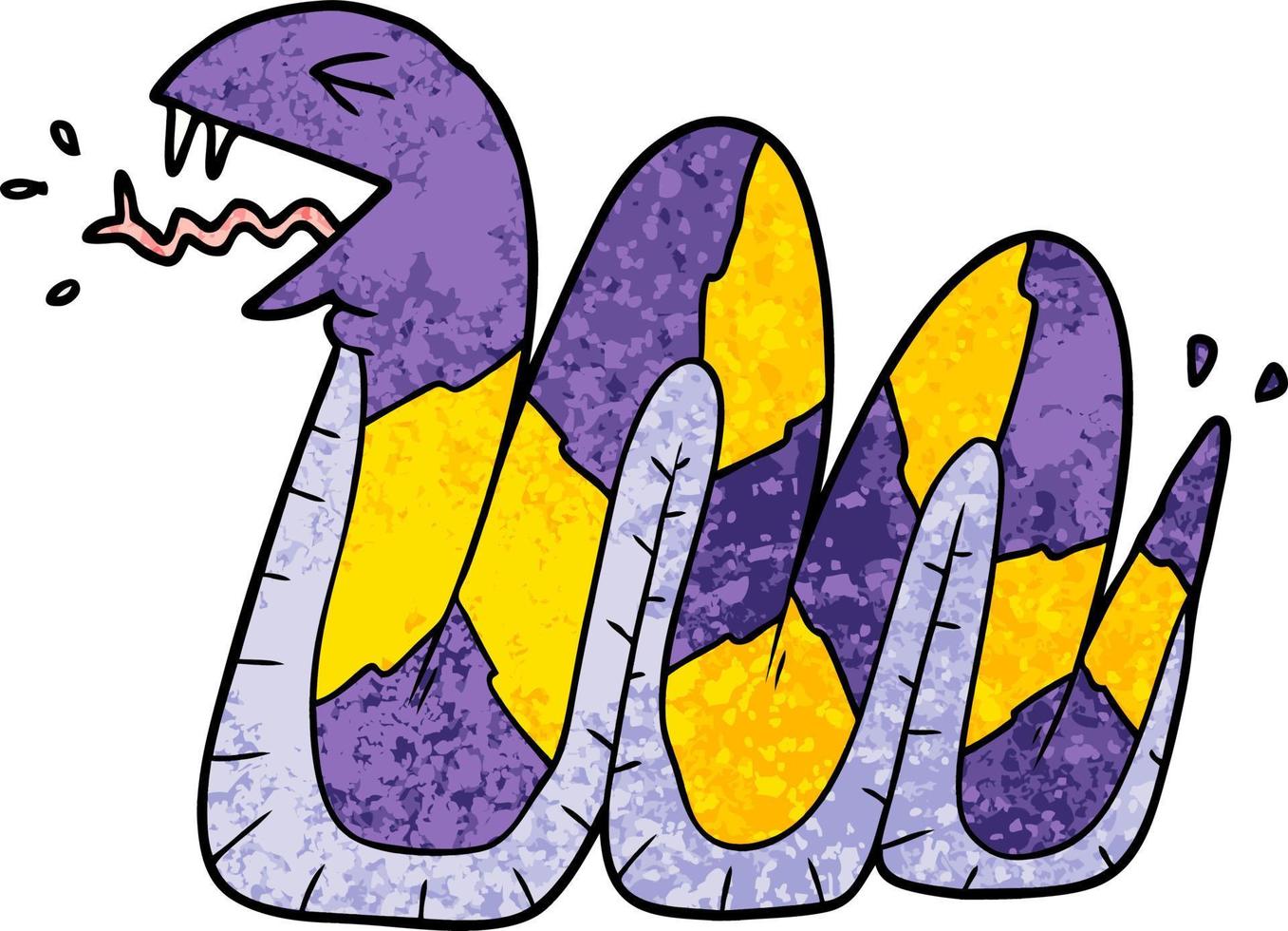 cartoon hissing snake vector