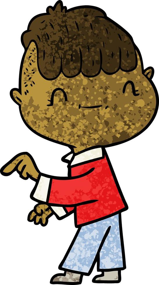 cartoon friendly boy vector