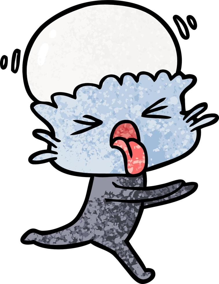 weird cartoon alien vector