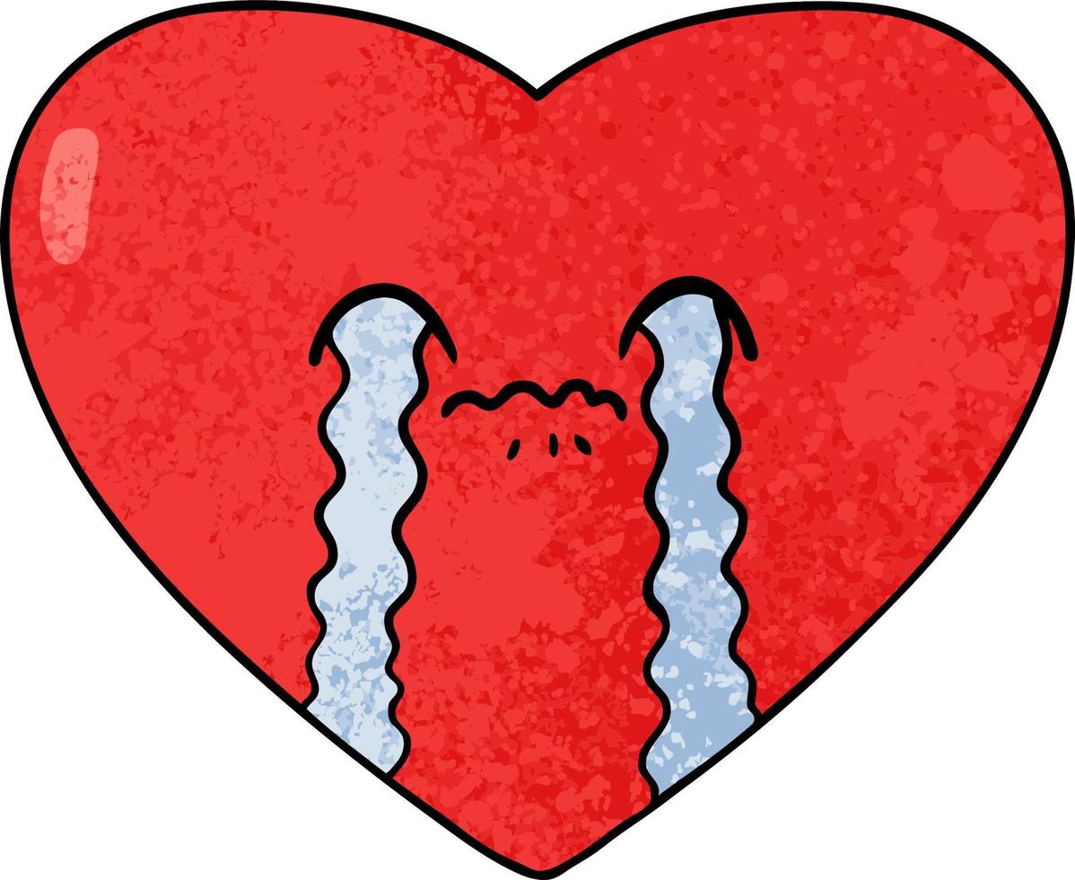 cartoon love sick heart vector