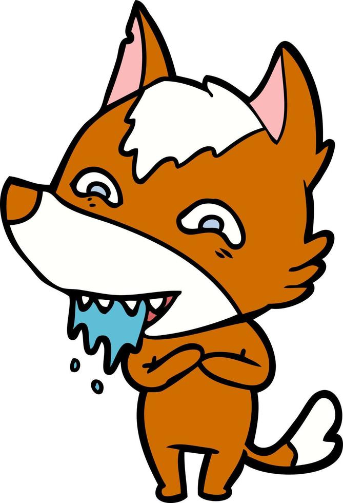 fox cartoon character vector