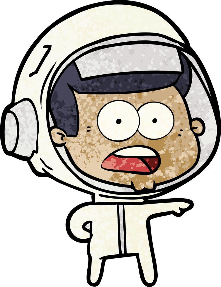 cartoon surprised astronaut vector
