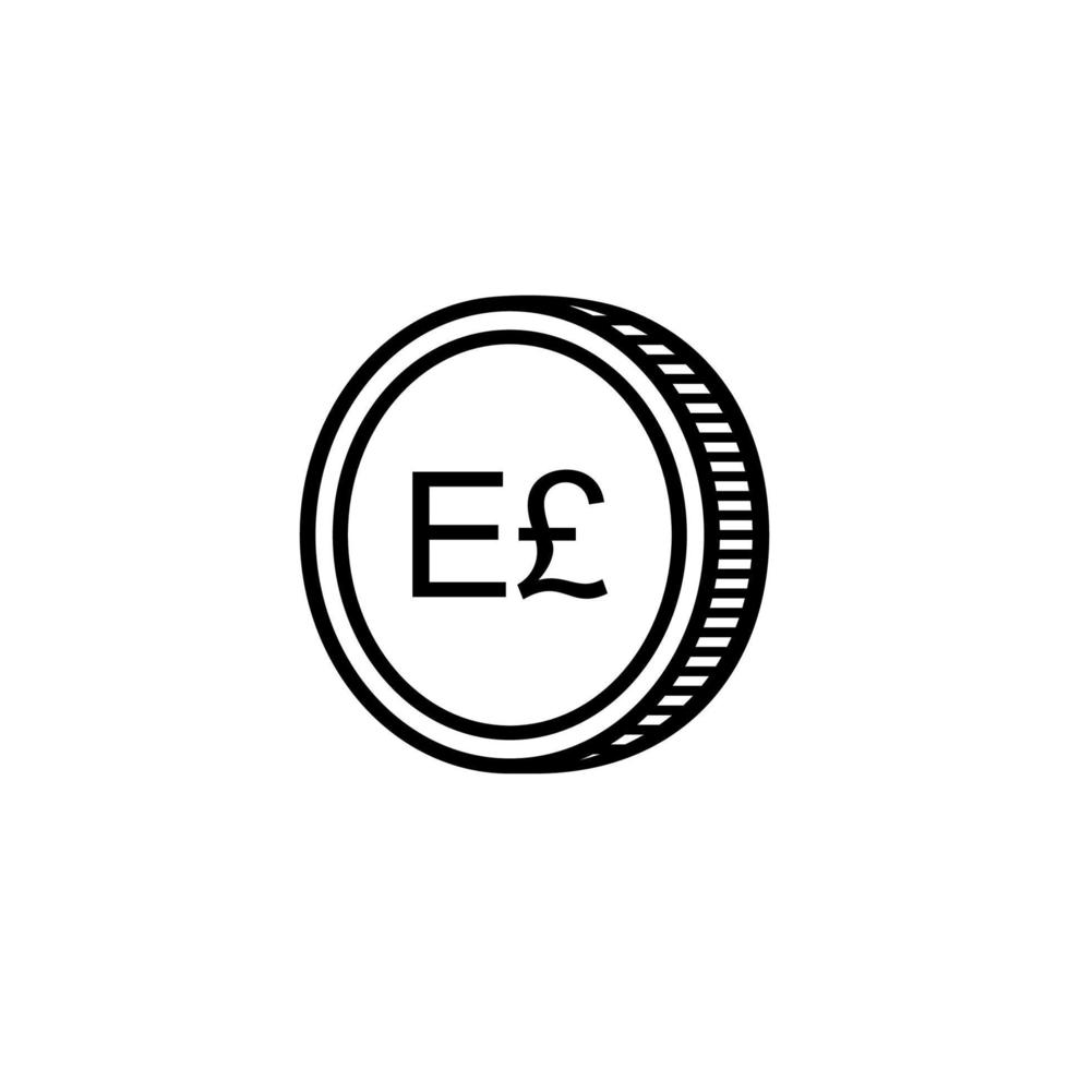 Egypt Currency Icon Symbol, Egyptian Pound, EGP. Vector Illustration
