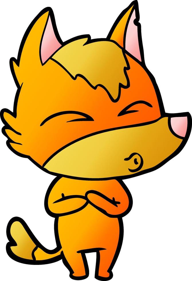 fox cartoon character vector