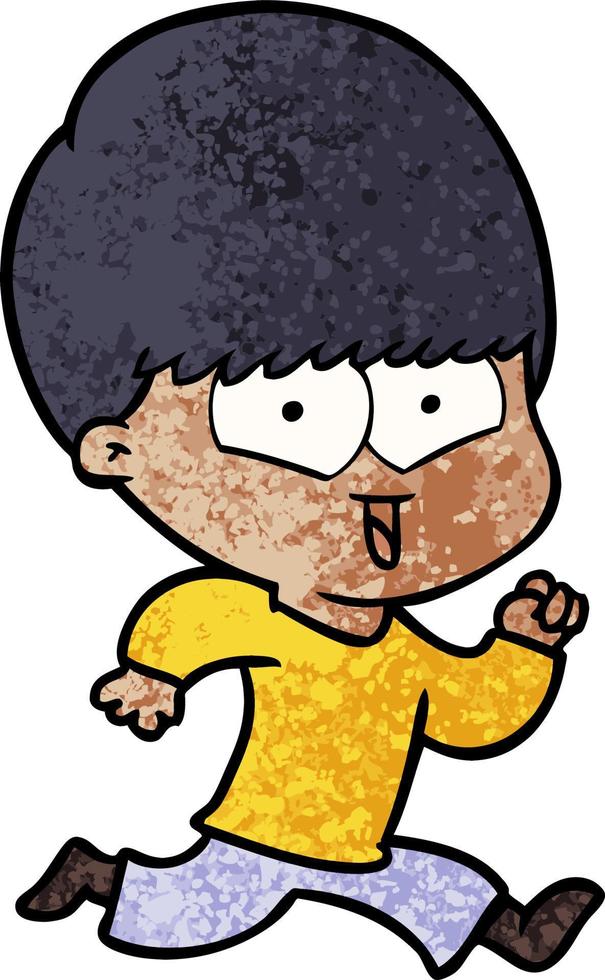 niño feliz de dibujos animados vector