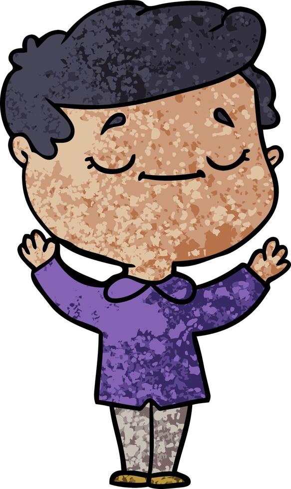 cartoon peaceful man vector